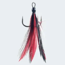 Hameçon Triple BKK Spear 21SS à Plumes Red/Black