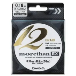 Tresse Daïwa Morethan 12 brins EX Chartreuse